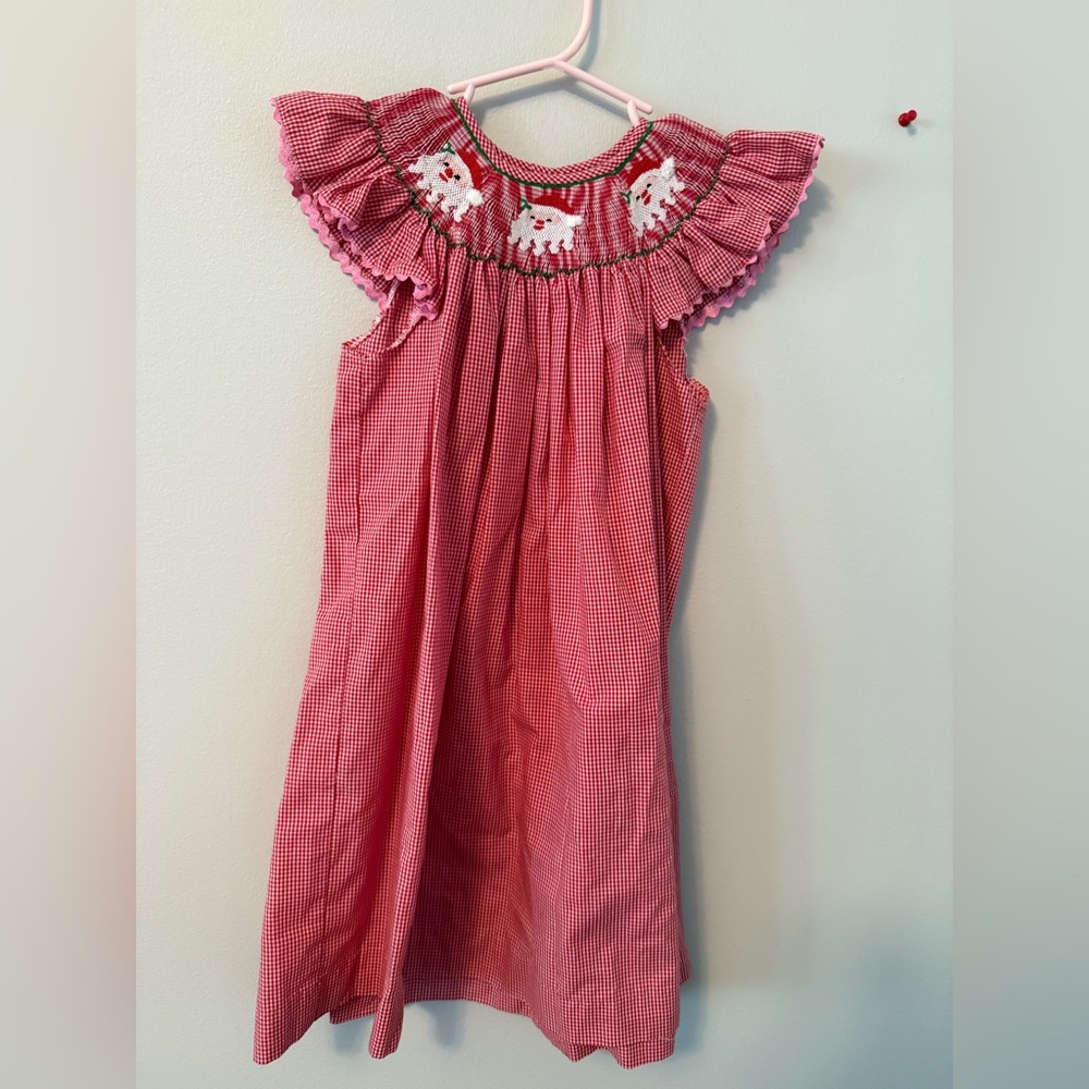 Remember Nguyen Red Smocked Santa Dress